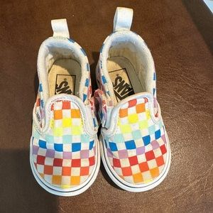 Rainbow Checkered Vans